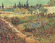 Vincent Van Gogh Flowering Garden with Path (nn04) Sweden oil painting reproduction